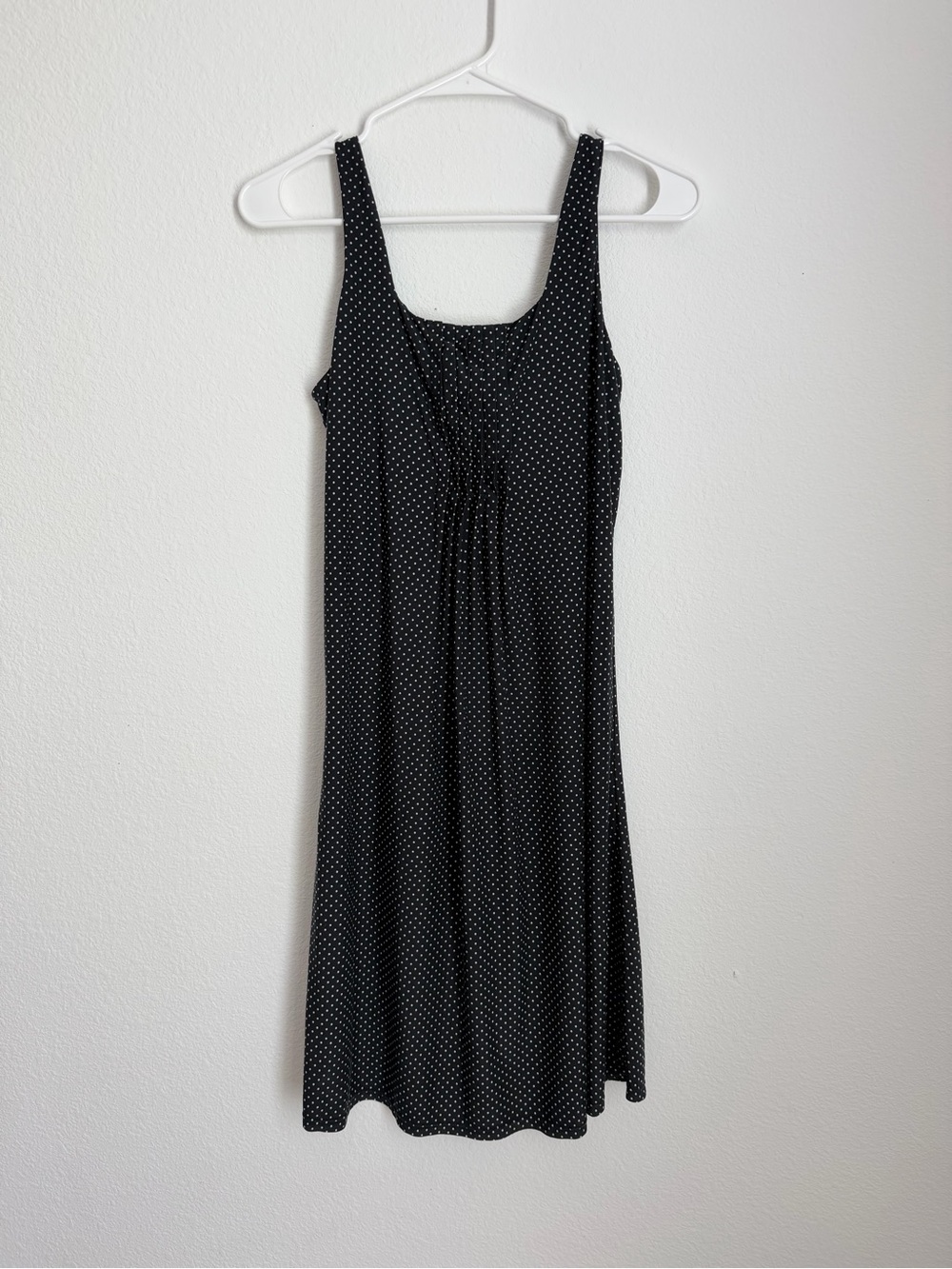 Vintage black and white polka dot slip dress